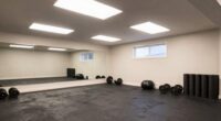 bright safe basement workout