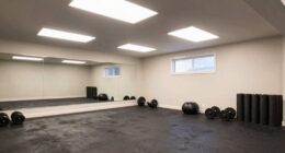 bright safe basement workout