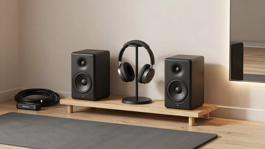 gym audio equipment setup