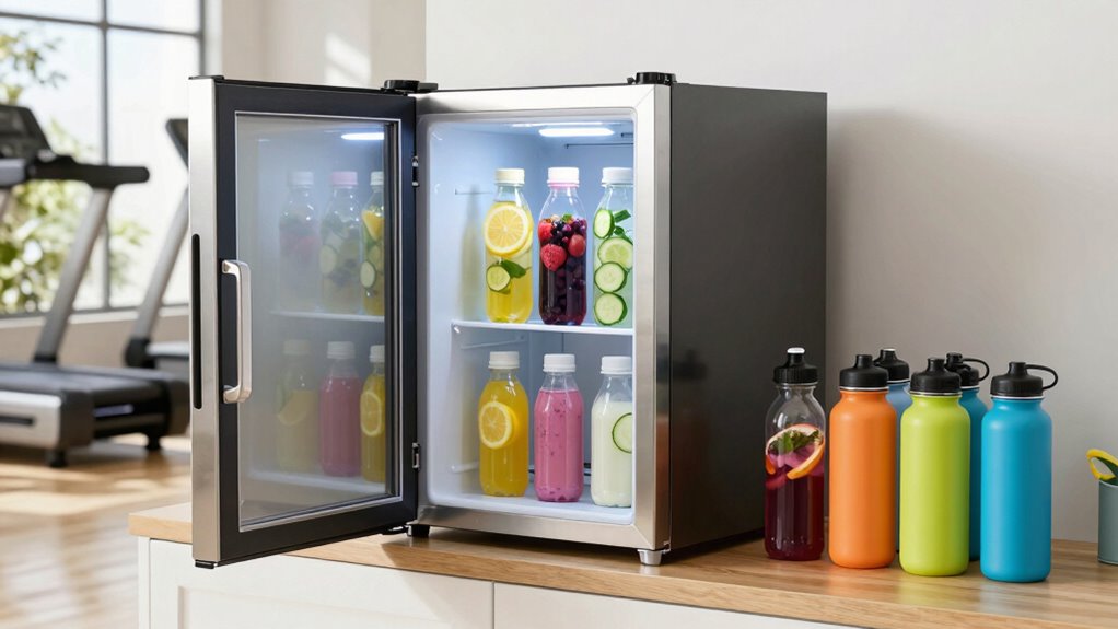 healthy beverages and snacks