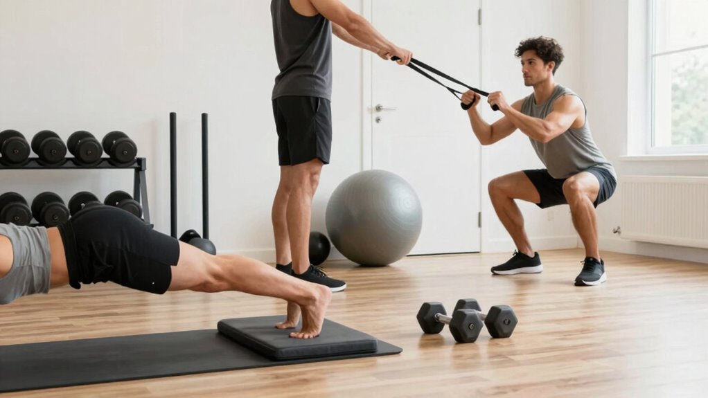 home workout with balanced progress