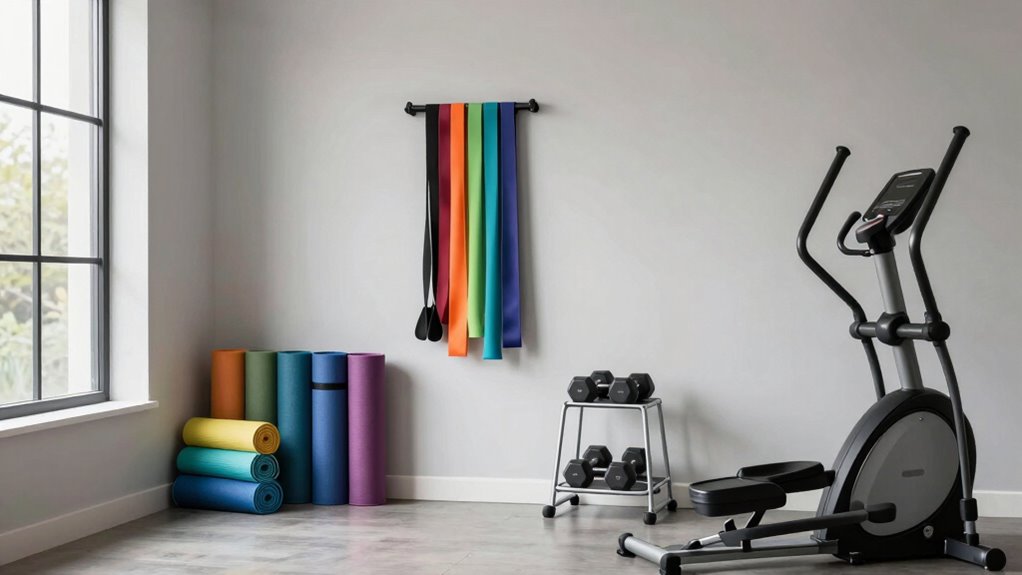 organized inviting workout space