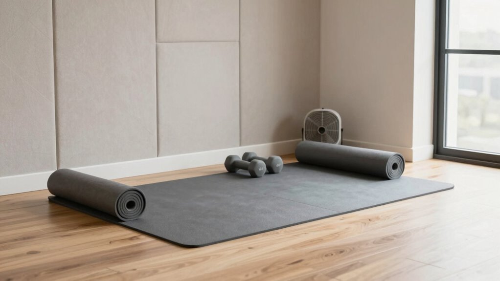 quiet organized apartment gym