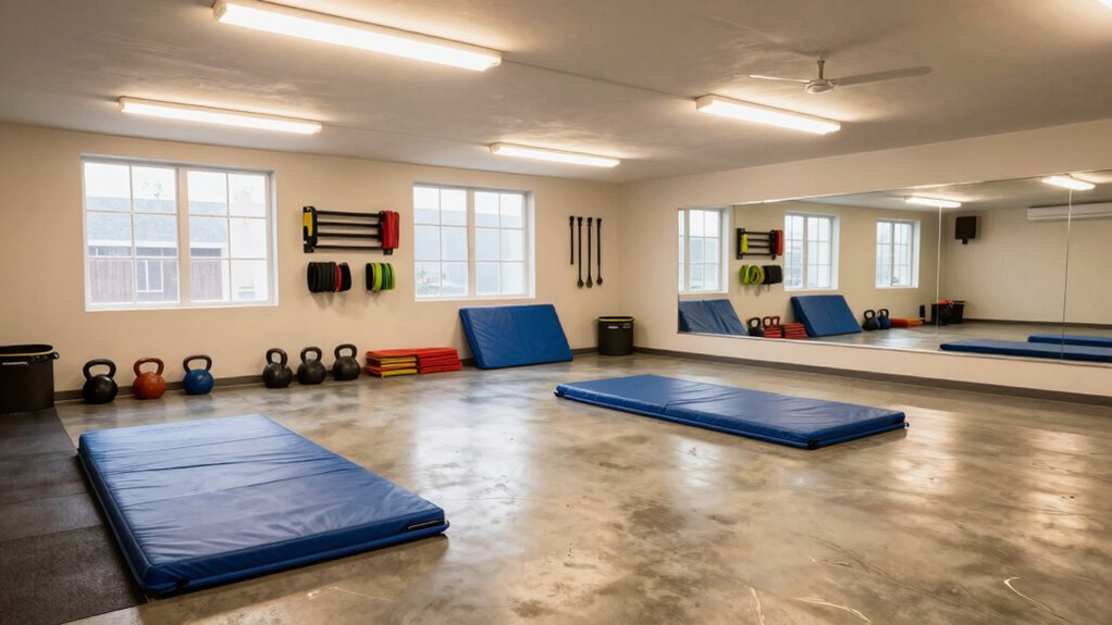 safe well lit workout environment