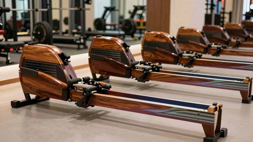 stylish wooden rowing machines