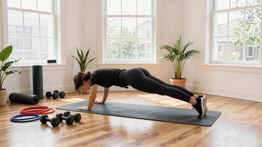 weekly home workout check in