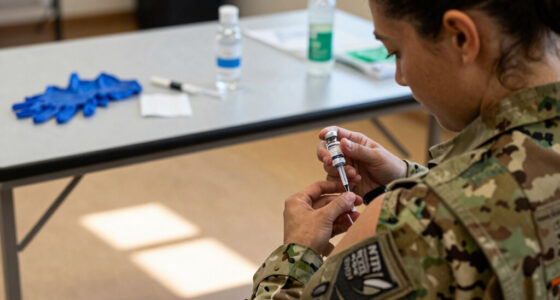 Military requiring flu vaccines for recruits as Air Force base deals with outbreak